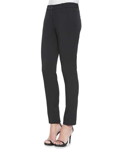 michael kors black dress pants|michael kors black stretch pants.